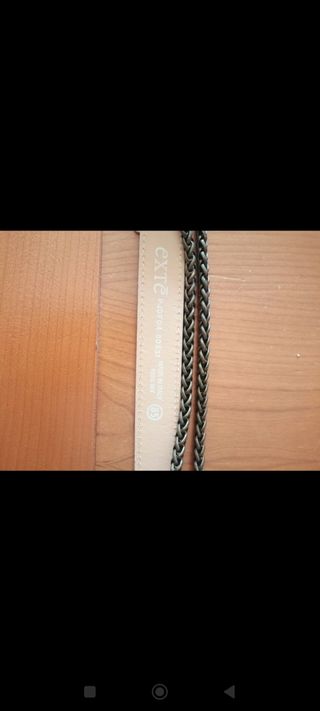 Cinta Exte' vintage pelle e catena cm 85