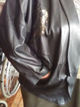 Chaqueton piel y ante. Talla L/XL Vintage.