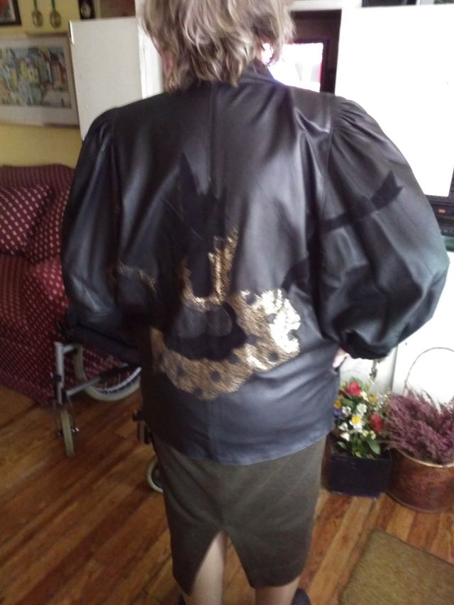 Chaqueton piel y ante. Talla L/XL Vintage.