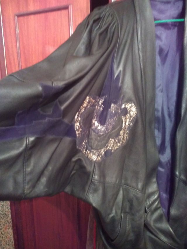 Chaqueton piel y ante. Talla L/XL Vintage.