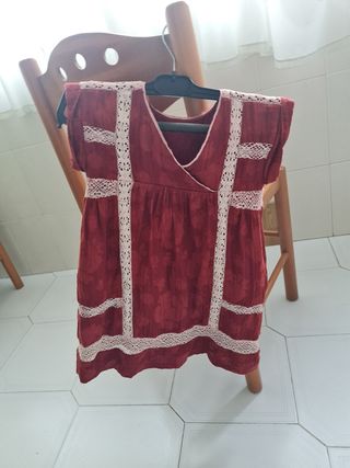Vestido niña color caldero