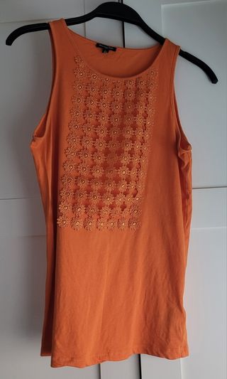 Top naranja Massimo Dutti