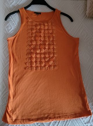 Top naranja Massimo Dutti