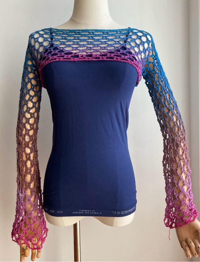 top a rete con maniche lunghe