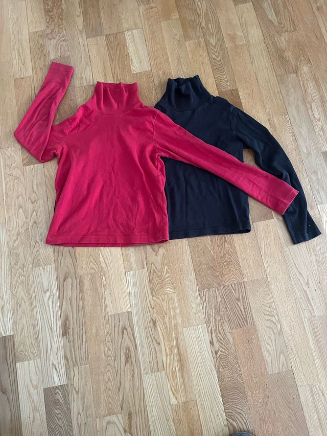 lote 2 camisetas cuello alto, 12 años