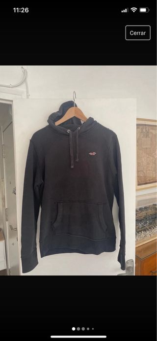 sudadera negra hollister