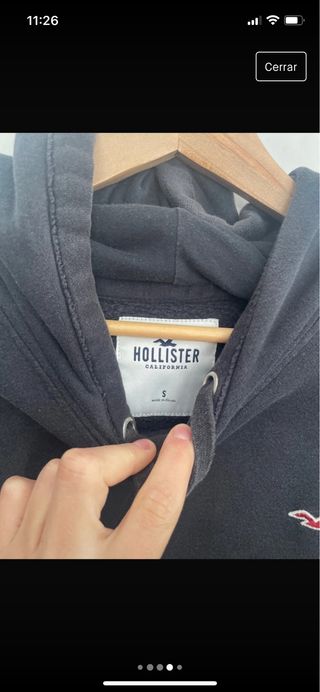 sudadera negra hollister