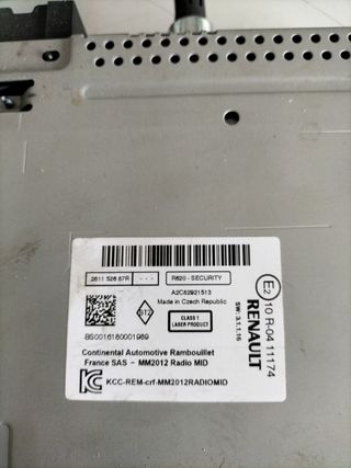 Radio GPS Renault Kangoo 3 réf  : 281152687R