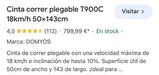 Cinta de correr decathlon