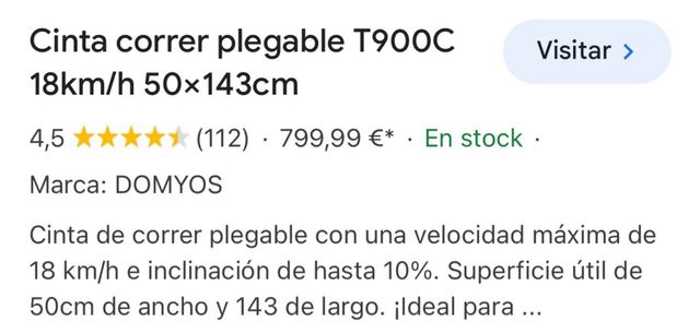 Cinta de correr decathlon