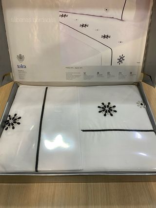 Juego sábana bordado Tolrá 150 cms NUEVO