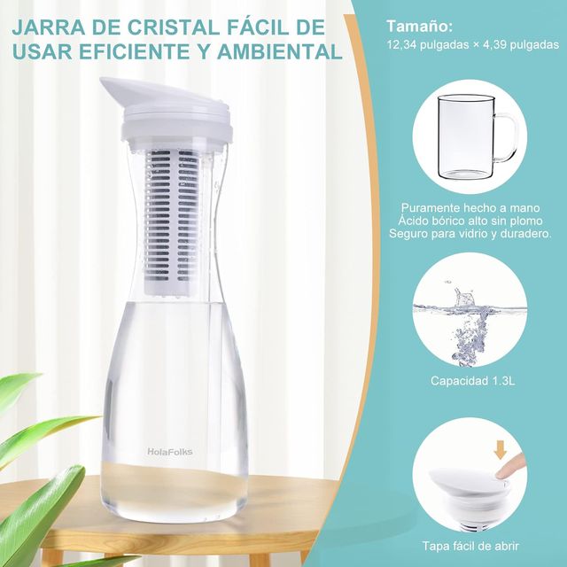 NOVITÀ - Caraffa per acqua, vetro borato + filtro