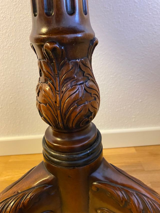 Mesa madera caoba redonda