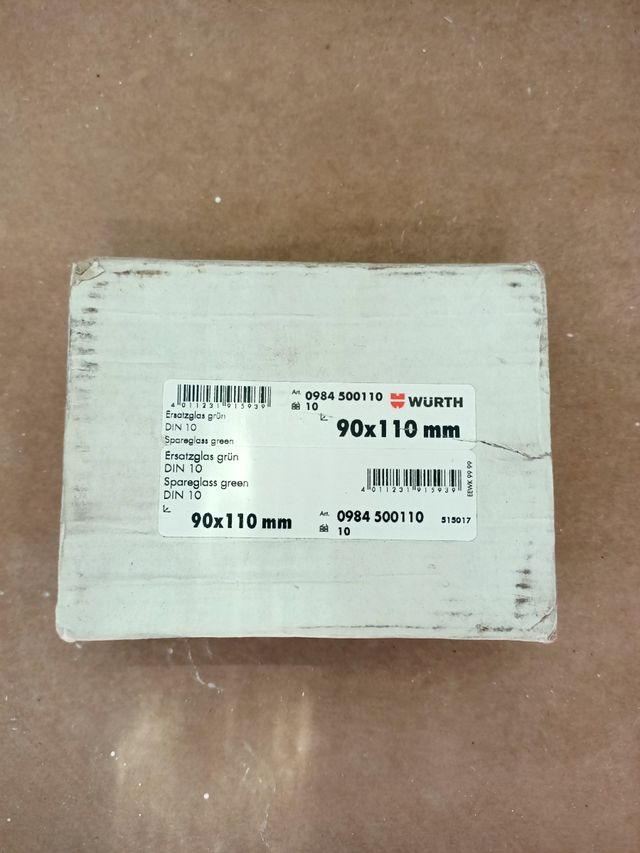 Pantalla vidrio verde Din 10-A de Wurth