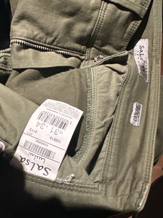 pantalon Salsa talla 31 (o 49) no usado verde