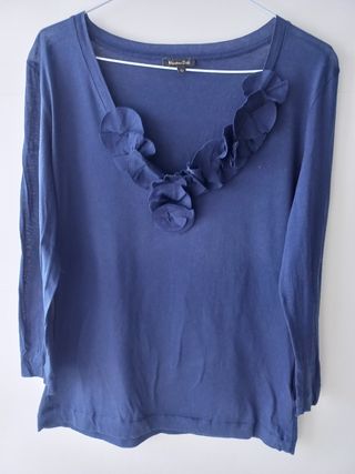 Camiseta azul marino Massimo Dutti