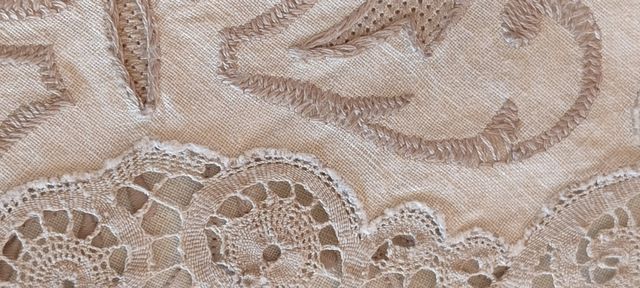 Principesca tovaglia lino e pizzo da 18