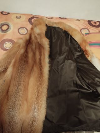 Abrigo de piel de zorro