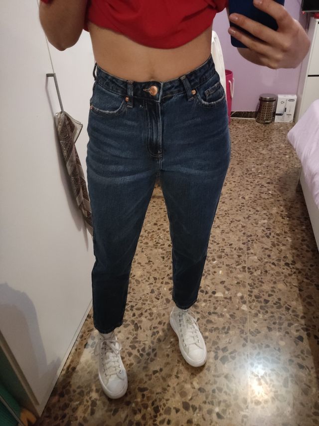 Pantalon vaquero mom