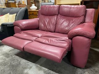 Sofá 2 plazas piel relax eléctrico SEGUNDA MANO