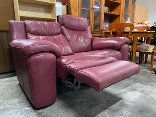 Sofá 2 plazas piel relax eléctrico SEGUNDA MANO