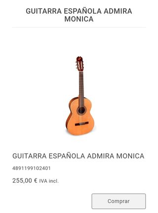 GUITARRA ESPAÑOLA ADMIRA MODELO MÓNICA