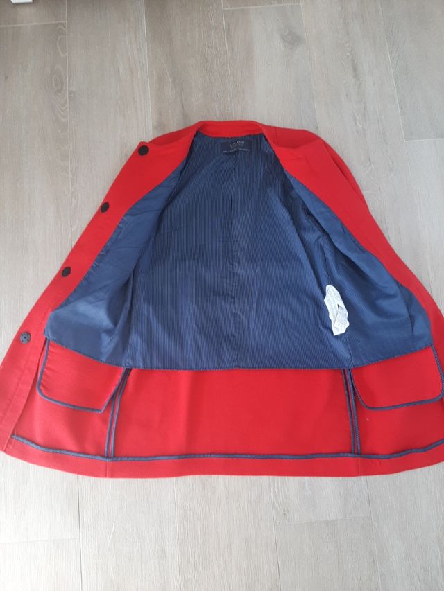 ABRIGO ZARA ROJO TALLA XS