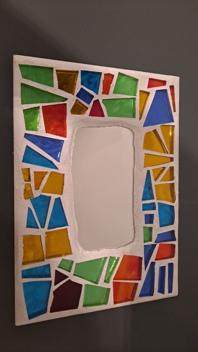 Espejo decorativo de critales de vidrio