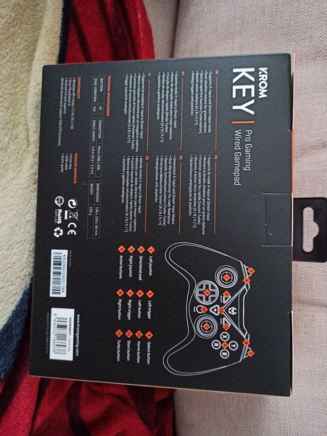 mando krom key turbo para pc, PS3 y móvil android