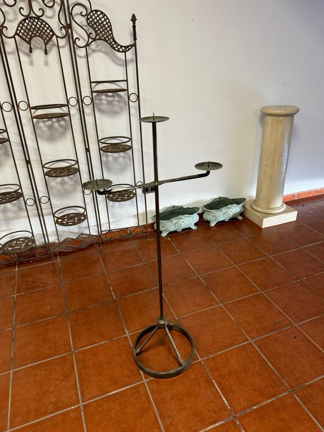 Hierro forja candelabro