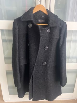 abrigo negro mujer massimo dutti talla 42