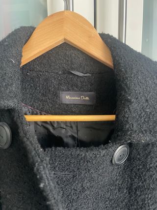 abrigo negro mujer massimo dutti talla 42