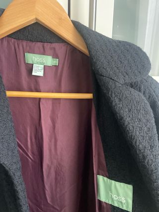 abrigo negro hoss intropia talla 4o