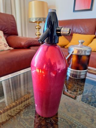 Sifón vintage metal decoración