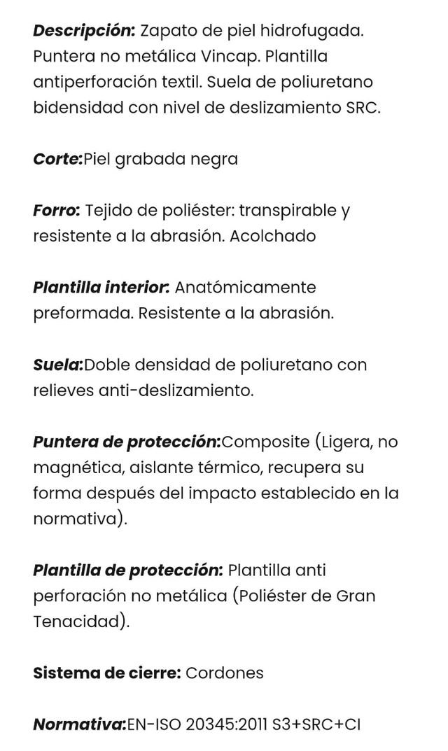 Calzado de seguridad Sinex talla 42 🥾OCASIÓN 🗣️