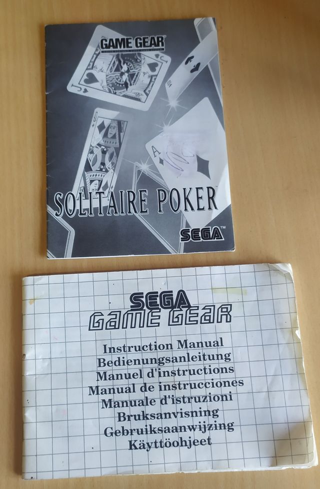 Manuales de juego Game Gear