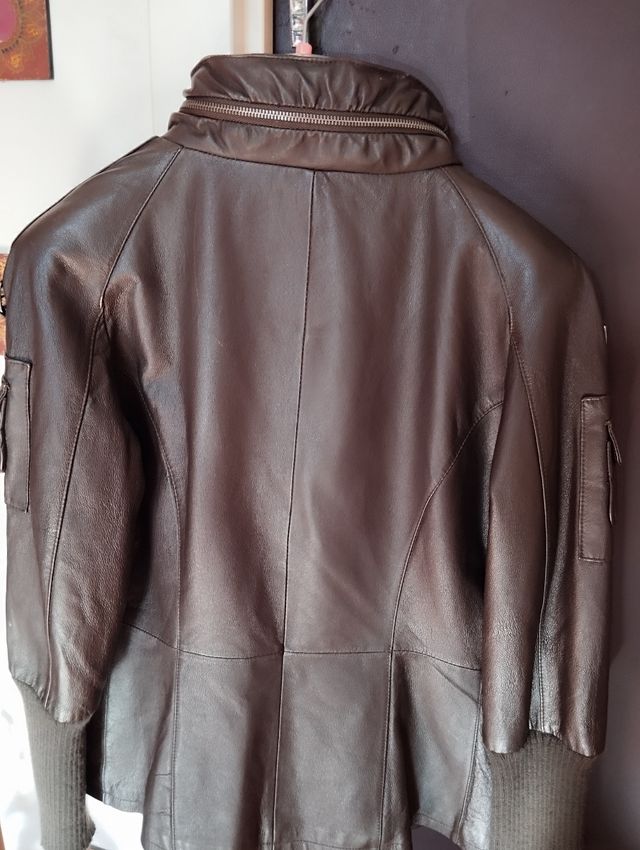 Giubbotto donna pelle marrone