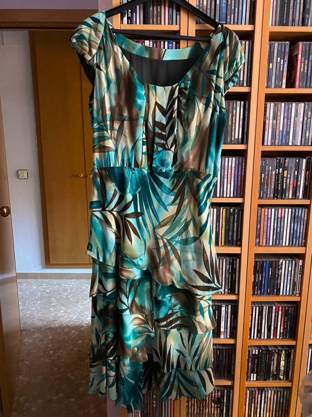 Vestido estampado largo