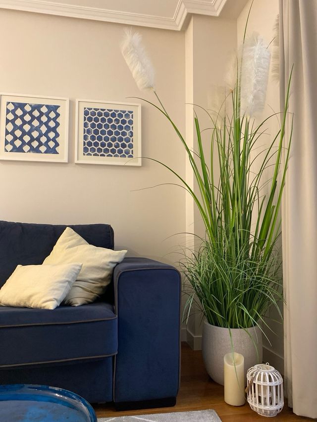 Planta artificial decorativa Grass Pluma