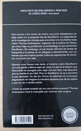 Sin Culpa Viveca Sten Serie Negra RBA  Primera edi