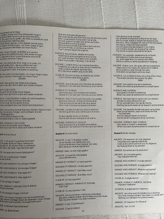 Opera Armide en vinilo. Cristoph W. Gluck