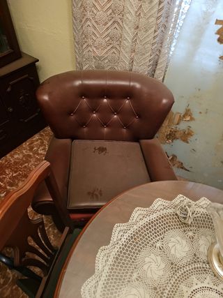 Sofá cama de piel