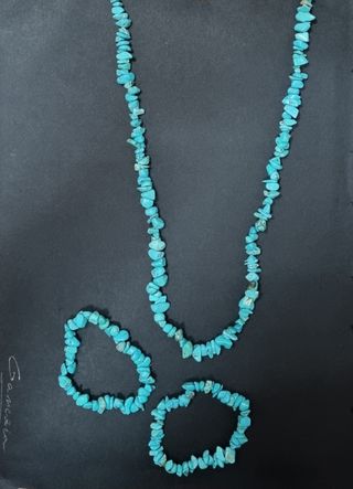 Juego de piedras turquesas
