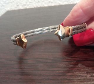 Pulsera de acero y oro 