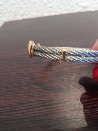 Pulsera de acero y oro 