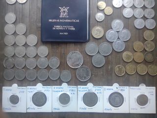 👛 Lote variado de monedas españolas del S. XX