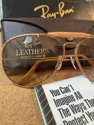 ray ban usa b&l outdoorsman leathers vintage 62-14