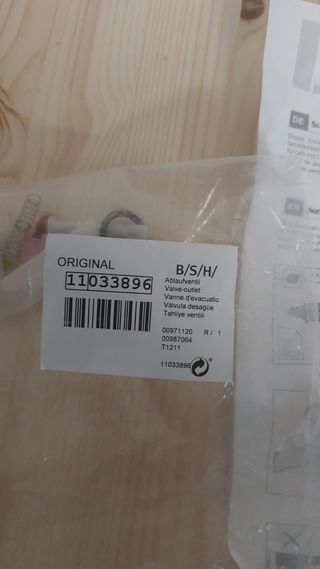 Válvula máquina de lavar loiça Bosch (original)