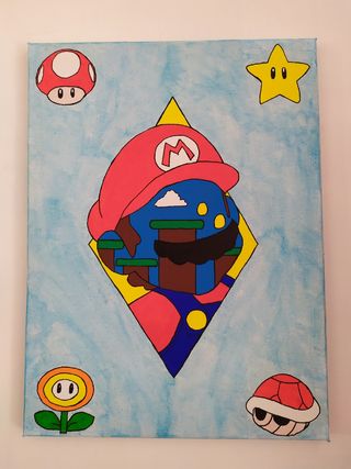 Super Mario Bros Quadro Cuadro videogames