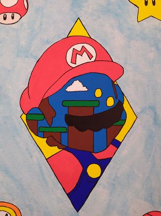 Super Mario Bros Quadro Cuadro videogames